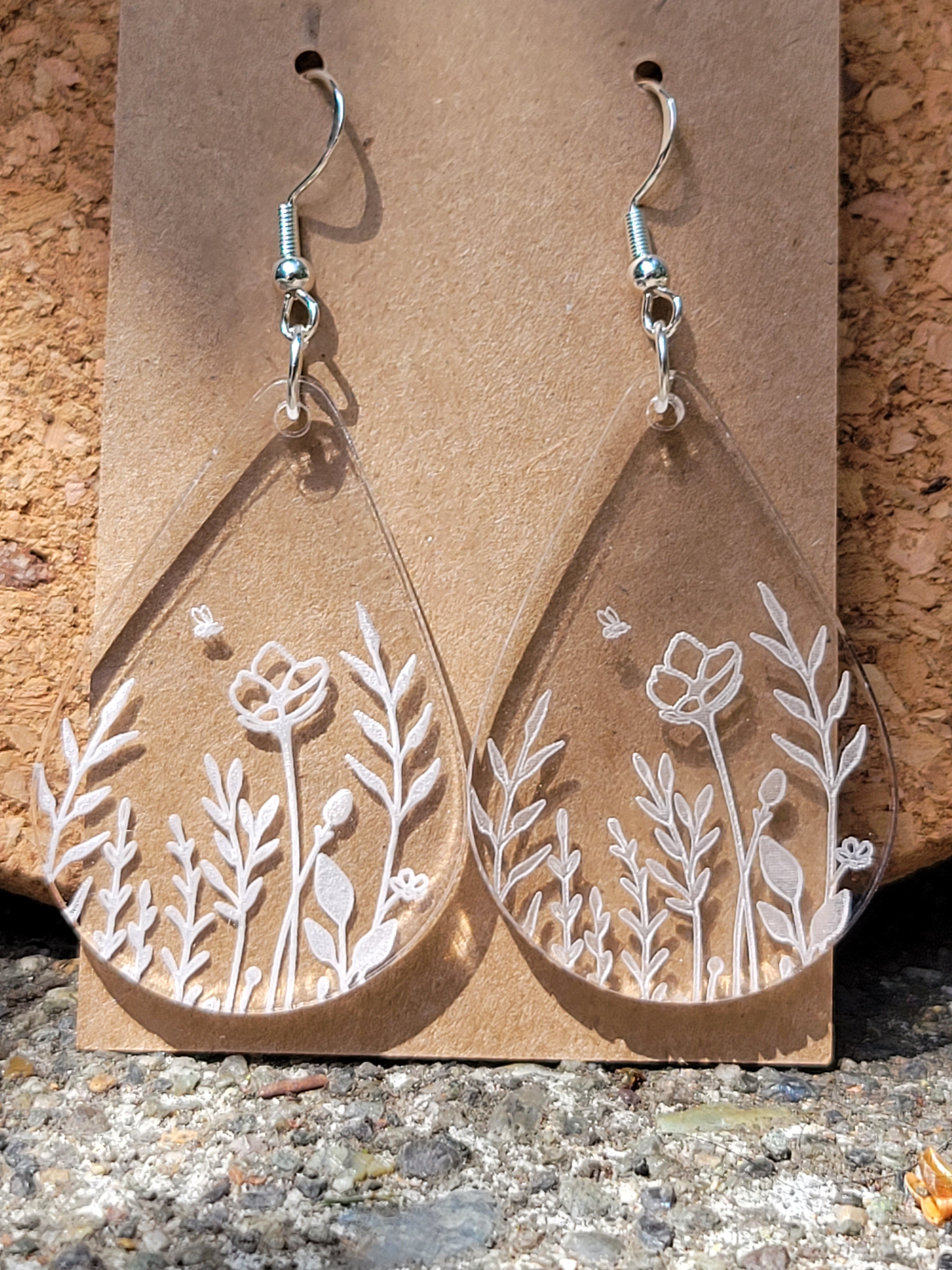 ピアス Clear Droplet Earrings Amazon.com: Sterling Silver Crystal Clear Quartz Earrings