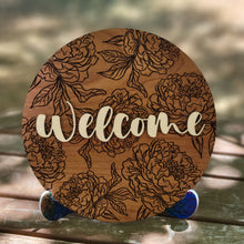 Load image into Gallery viewer, Customizable Engraved Peony Sign