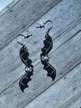Load image into Gallery viewer, Bat Skeleton Earrings