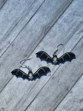 Load image into Gallery viewer, Bat Skeleton Earrings