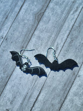 Load image into Gallery viewer, Bat Skeleton Earrings