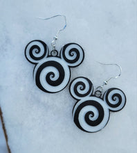 Load image into Gallery viewer, Swirly Mickey-Inspired Earrings