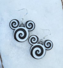 Load image into Gallery viewer, Swirly Mickey-Inspired Earrings