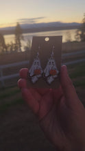 Load and play video in Gallery viewer, Trick-Or-Treating Ghost Cat Earrings
