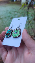 Load image into Gallery viewer, Monsters Sully Mike Dangle Hand-Painted Earrings
