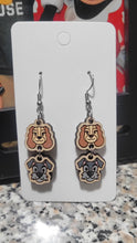 Load image into Gallery viewer, Lady &amp; Tramp Wooden Hand-painted Dangle Earrings
