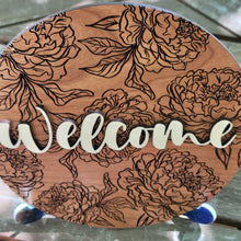 Load image into Gallery viewer, Customizable Engraved Peony Sign
