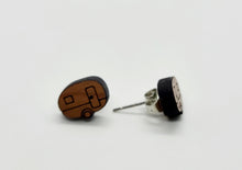 Load image into Gallery viewer, Wooden Camper Stud Earrings
