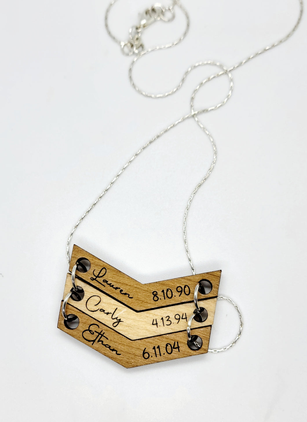 Personalized Engraved Wooden Necklace