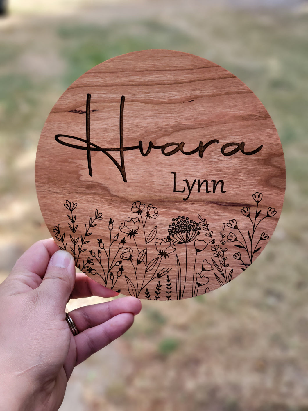 Wildflower Personalized Baby Name Sign