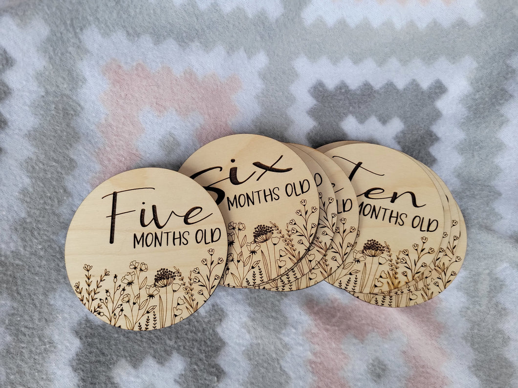 Wildflower Baby Milestone Markers